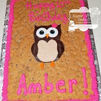 Owl Cookie Cake