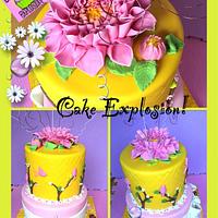 Dahlia flower cake for Dahlia 