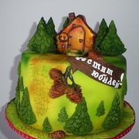 Forest house cake