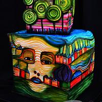 Hundertwasser Painted Cake