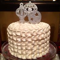 White and Silver Ornament Cake