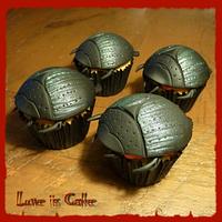 Scarab Beetle cupcakes YUCK!