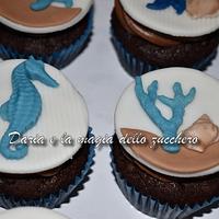 Sea themed cupcakes