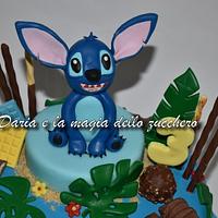 Stitch & Angel cake - Decorated Cake by Daria Albanese - CakesDecor