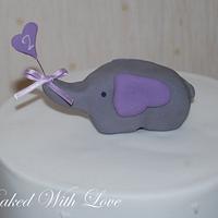 Elephant 2nd Birthday Cake