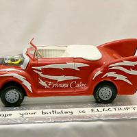 Grease Car cake