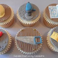 Workman, Builder theme cupcakes