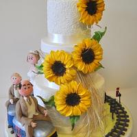 "All aboard" wedding cake