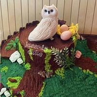 Owl tree cake