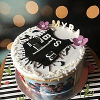 BTS theme cake 