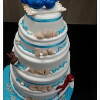 wedding cake beach theme