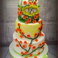 Green weddingcake