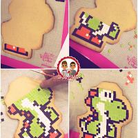 Yoshi's Sugar Pixel Art Cookie