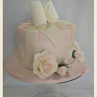 Gift box cake 