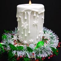 Christmas Candle Cake 