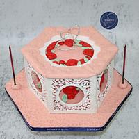 Royal Icing Panel Cake 
