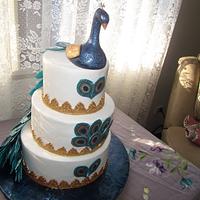 Peacock Cake 