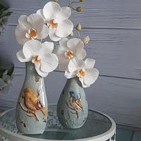 Sugar paste orchids