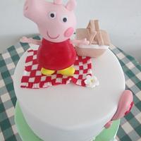 Peppa the pig, simple cake