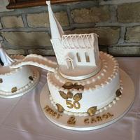 50 yr old Wedding cake recreated!! 