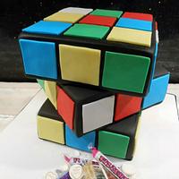 Rubix Cube Cake