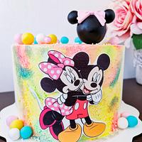 Minnie and Mickey Mouse cake 