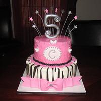Pink & Zebra Cake