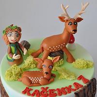 Cake with a fawn