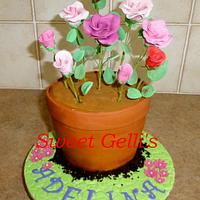 Potted Roses Cake
