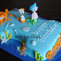 Bubble Guppies Number One Cake