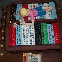 Bookshelf cake