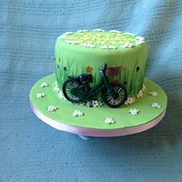 Bicycle Garden Cake