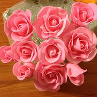  Closed Peony,Anemone and mini roses Sugar Flowers