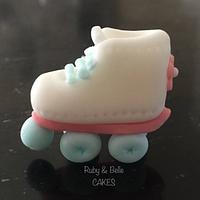 Roller skates cupcake topper