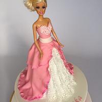 Barbie doll cake 