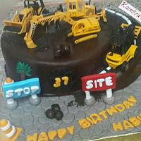 construction site cake #fondantcake