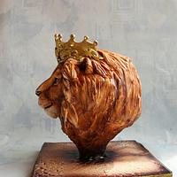 Торт 3д голова льва 