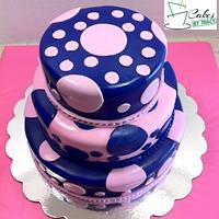Pink & Purple Baby Shower Cake