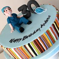 Doctors Cake, with Paul Smith stripes!