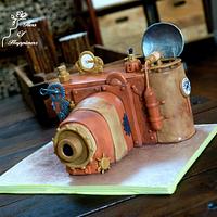 Steampunk Camera Cake