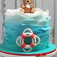 Little Sailor Baby Shower Cake