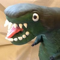 T-Rex dinosaur cake