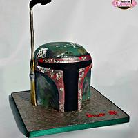 Boba Fett Helmet Cake 
