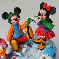 Mickey and his friends in winter time