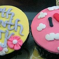 a monthsary cupcake toppers