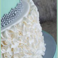 Wedding cake white-mint-grey