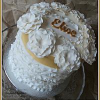 Ruffle Christening Cake