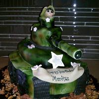 army tank birthday cake