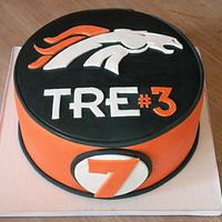 "stallions" football team themed birthday cake