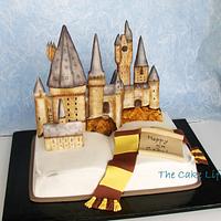 Hogwarts Castle Book Cake